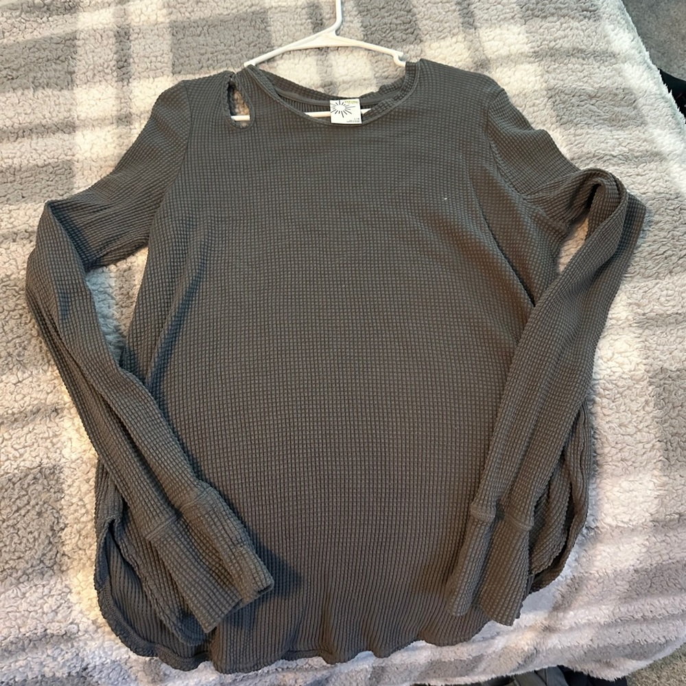 Aerie Waffle Eyelet Shirt